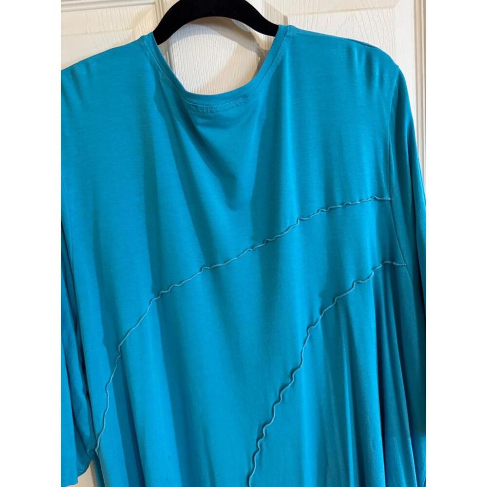 Asymmetrical Stunning Turquoise Tunic by German Designer Difera  L - 3X
